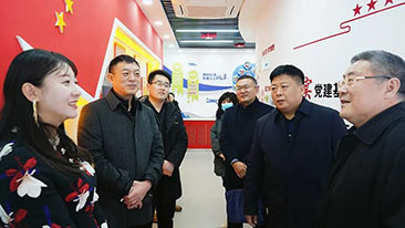 济南市委统战部齐振虎副部长一行领导莅临企叮咚集团调研统战工作