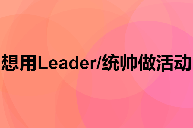 想用Leader/统帅做活动，在哪里买比较合适？