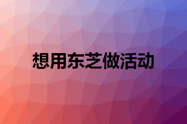 想用东芝做活动，在哪里买比较合适？