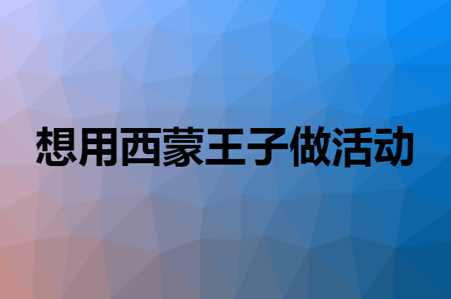 想用西蒙王子做活动，在哪里买比较合适？