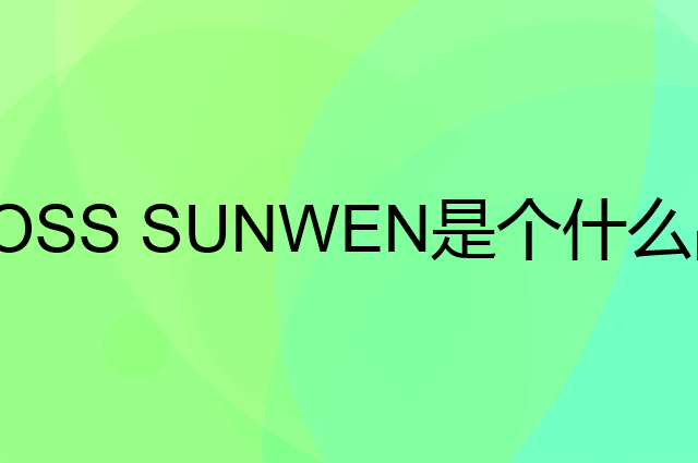博斯绅威 BOSS SUNWEN是个什么品牌，这个品牌怎么样？