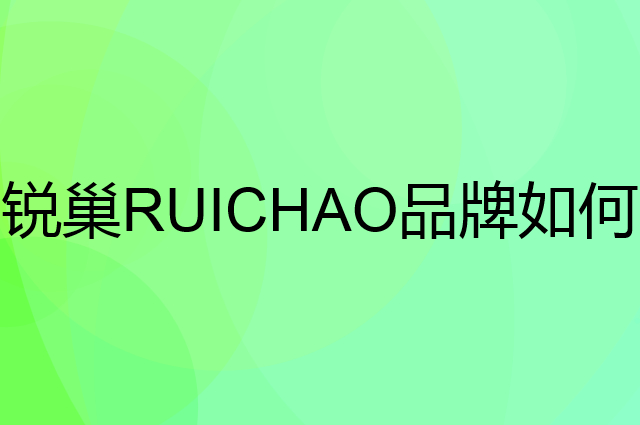 锐巢RUICHAO是个什么品牌，这个品牌怎么样？