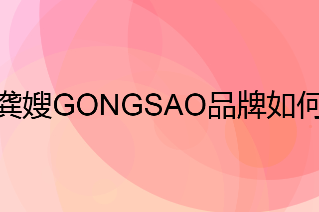 龚嫂 GONGSAO是个什么品牌，这个品牌怎么样？