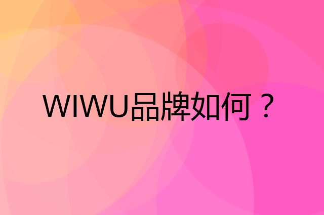 WIWU是个什么品牌，这个品牌怎么样？