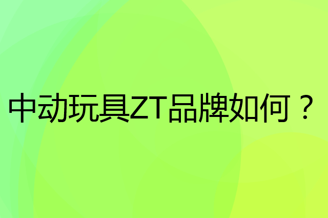 中动玩具 ZT是个什么品牌，这个品牌怎么样？