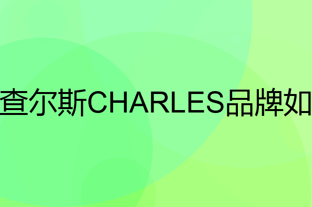 查尔斯 CHARLES是个什么品牌，这个品牌怎么样？