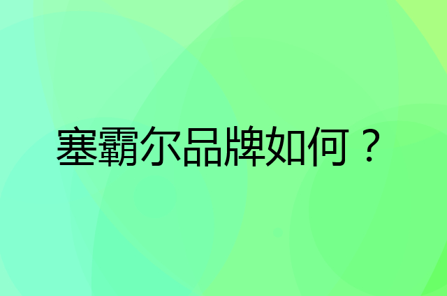 塞霸尔是个什么品牌，这个品牌怎么样？