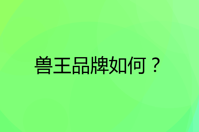 兽王是个什么品牌，这个品牌怎么样？