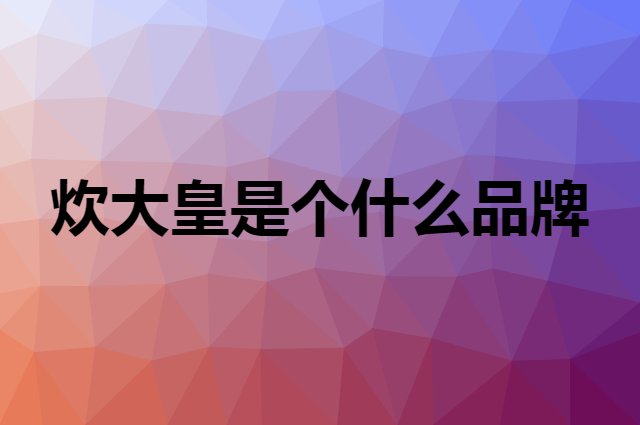 炊大皇 COOKER KING是个什么品牌，这个品牌怎么样？