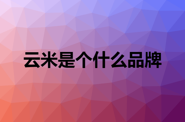 云米 VIOMI是个什么品牌，这个品牌怎么样？
