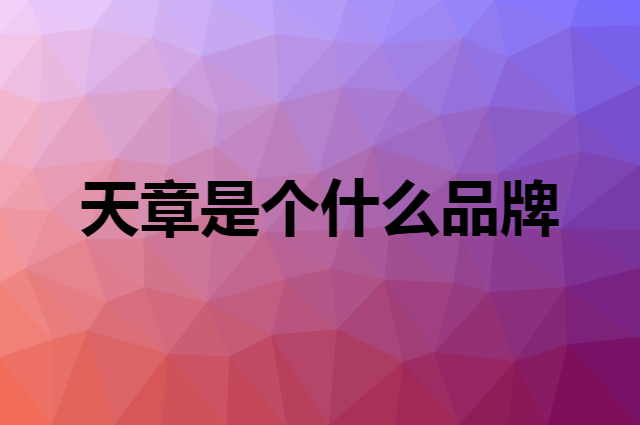 天章 TANGO是个什么品牌，这个品牌怎么样？