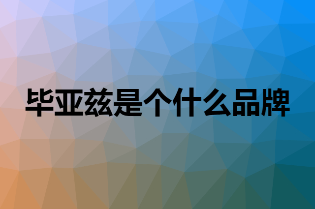 毕亚兹 Biaze是个什么品牌，这个品牌怎么样？