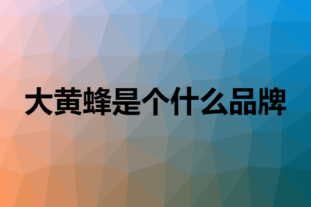 大黄蜂 BIG WASP是个什么品牌，这个品牌怎么样？
