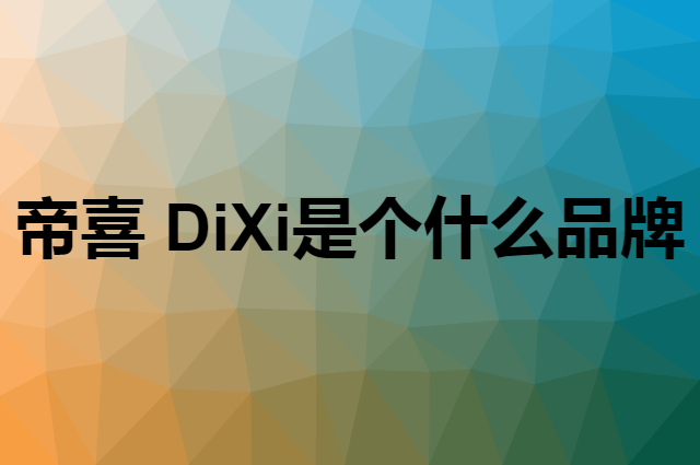 帝喜 DiXi是个什么品牌，这个品牌怎么样？