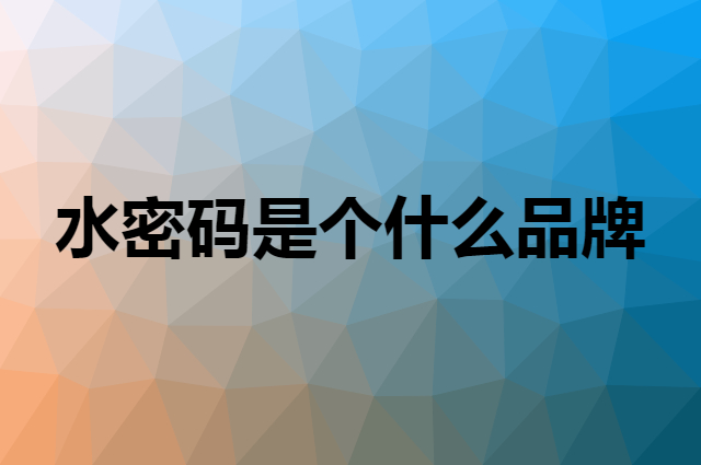水密码 WETCODE是个什么品牌，这个品牌怎么样？