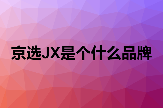 京选 JX是个什么品牌，这个品牌怎么样？
