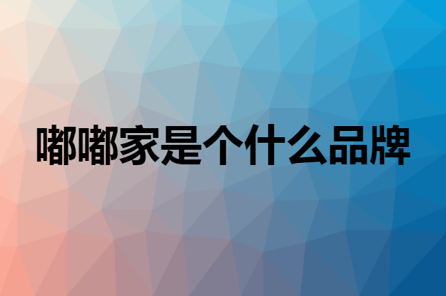 嘟嘟家是个什么品牌，这个品牌怎么样？