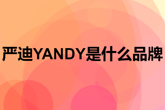 严迪 YANDY是个什么品牌，这个品牌怎么样？