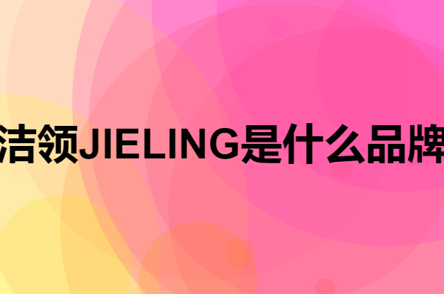 洁领 JIELING是个什么品牌，这个品牌怎么样？