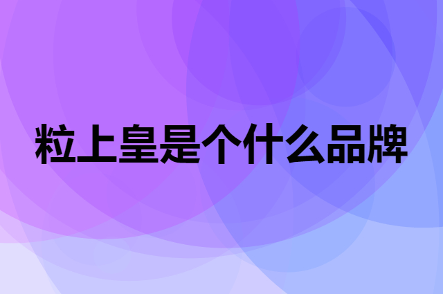 粒上皇是个什么品牌，这个品牌怎么样？