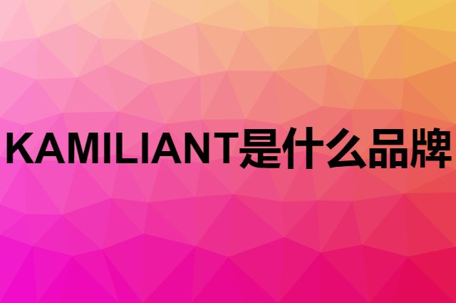 KAMILIANT是个什么品牌，这个品牌怎么样？