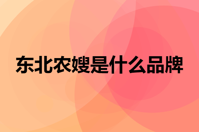 东北农嫂 Northeast Peasant Madame是个什么品牌，这个品牌怎么样？