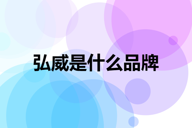 弘威 HONGWEI是个什么品牌，这个品牌怎么样？