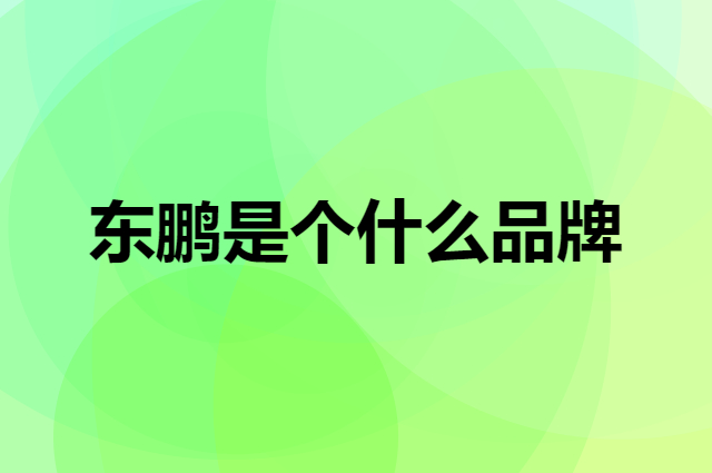 东鹏是个什么品牌，这个品牌怎么样？