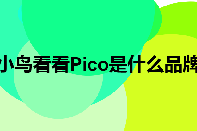 小鸟看看 Pico是个什么品牌，这个品牌怎么样？