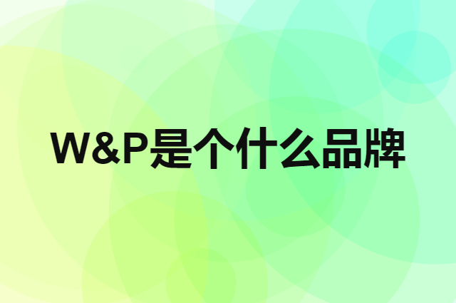 W&P是个什么品牌，这个品牌怎么样？