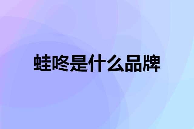 蛙咚 WATERTIME是个什么品牌，这个品牌怎么样？