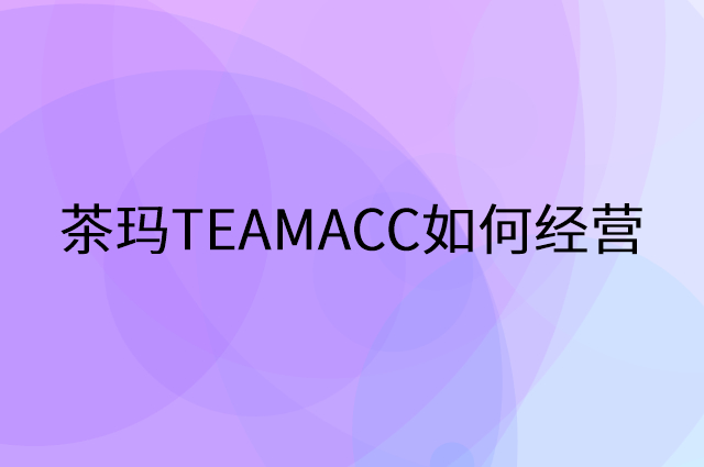 茶玛TEAMACC怎么做营销活动宣传，两个提升业绩的工具