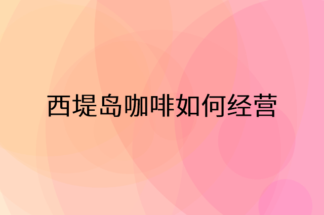 西堤岛咖啡怎么做营销活动宣传，两个提升业绩的工具