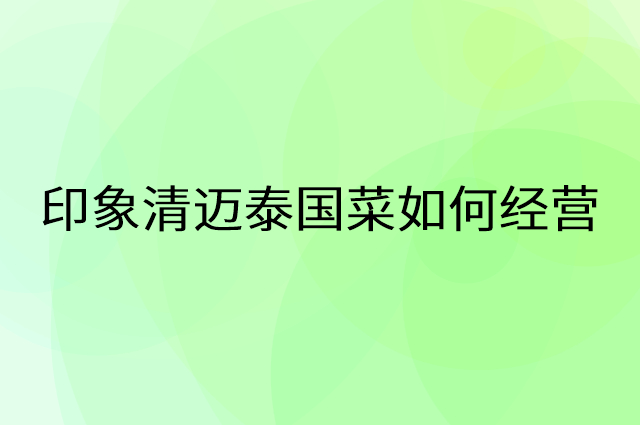 印象清迈泰国菜怎么做营销活动宣传，两个提升业绩的工具