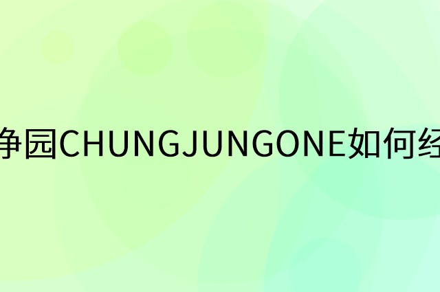 清净园CHUNGJUNGONE怎么做营销活动宣传，两个提升业绩的工具