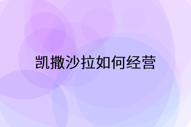 凯撒沙拉怎么做营销活动宣传，两个提升业绩的工具