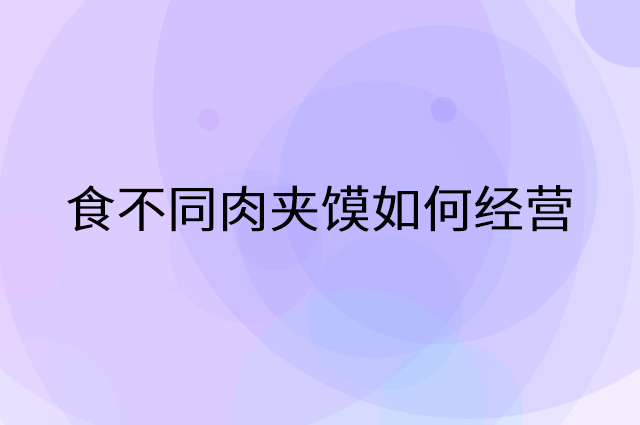 食不同肉夹馍怎么做营销活动宣传，两个提升业绩的工具