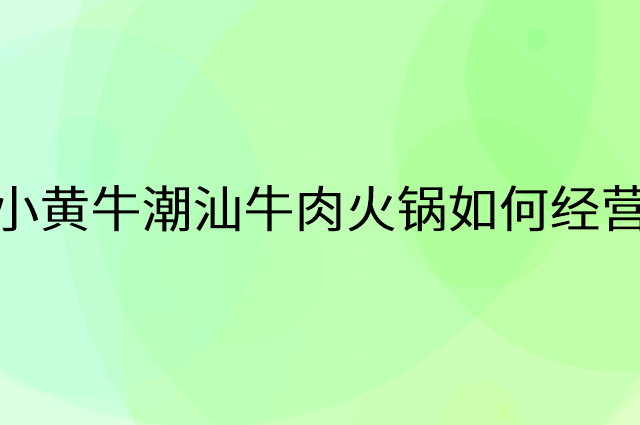 小黄牛潮汕牛肉火锅怎么做营销活动宣传，两个提升业绩的工具